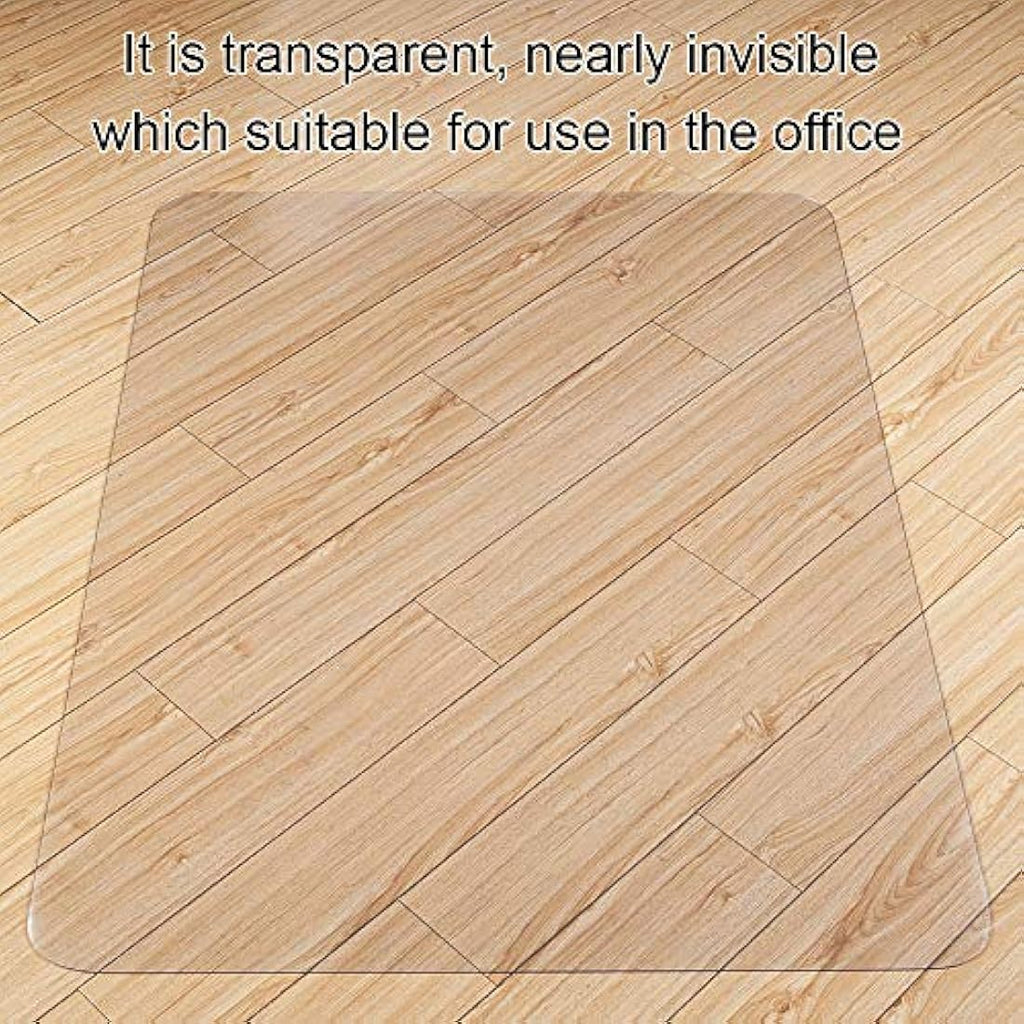Kuyal Clear PVC Chair Mat for Hard Floors | 90x120cm Office Floor Protector