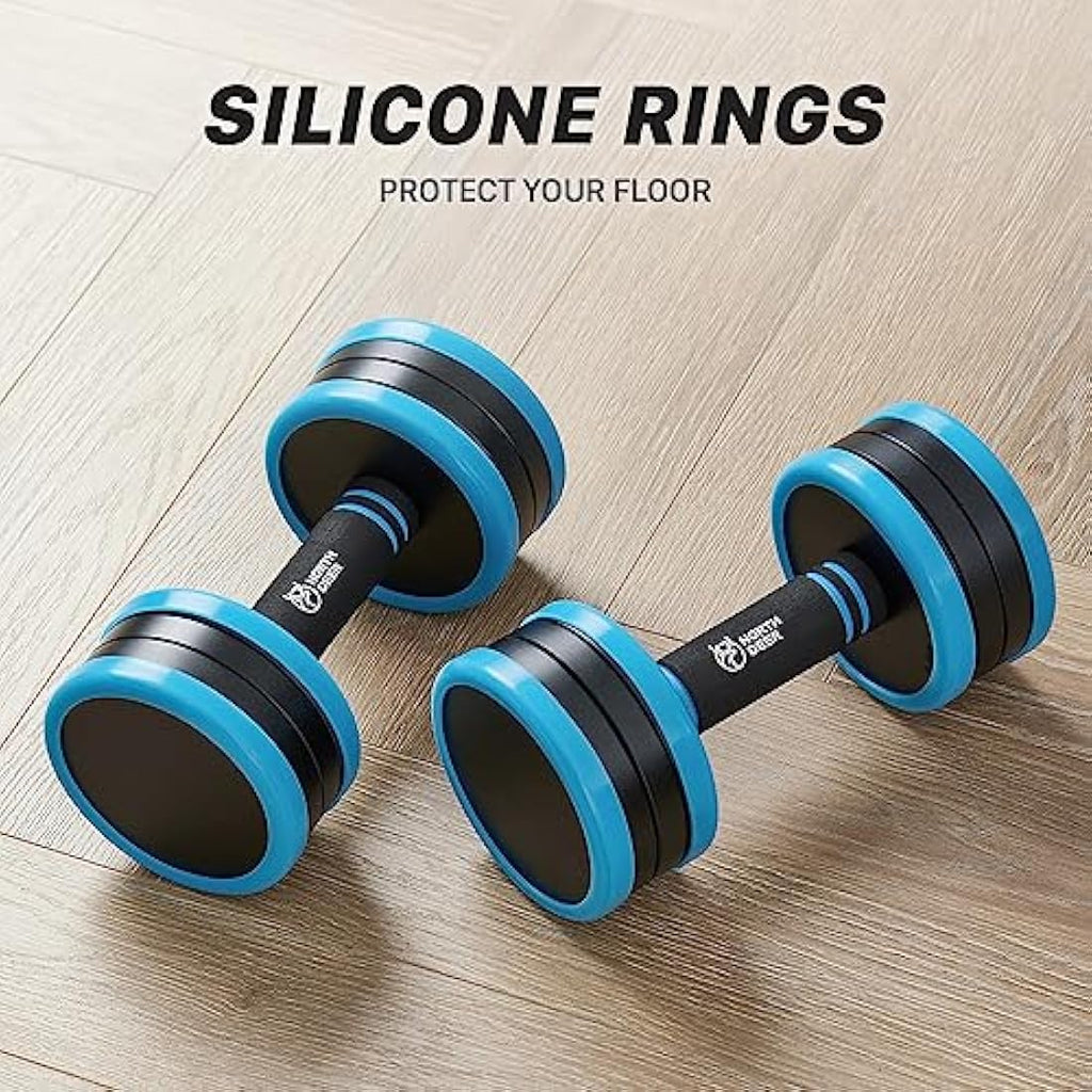 Northdeer 10kg Adjustable Dumbbell & Barbell Set | Compact Steel Weights