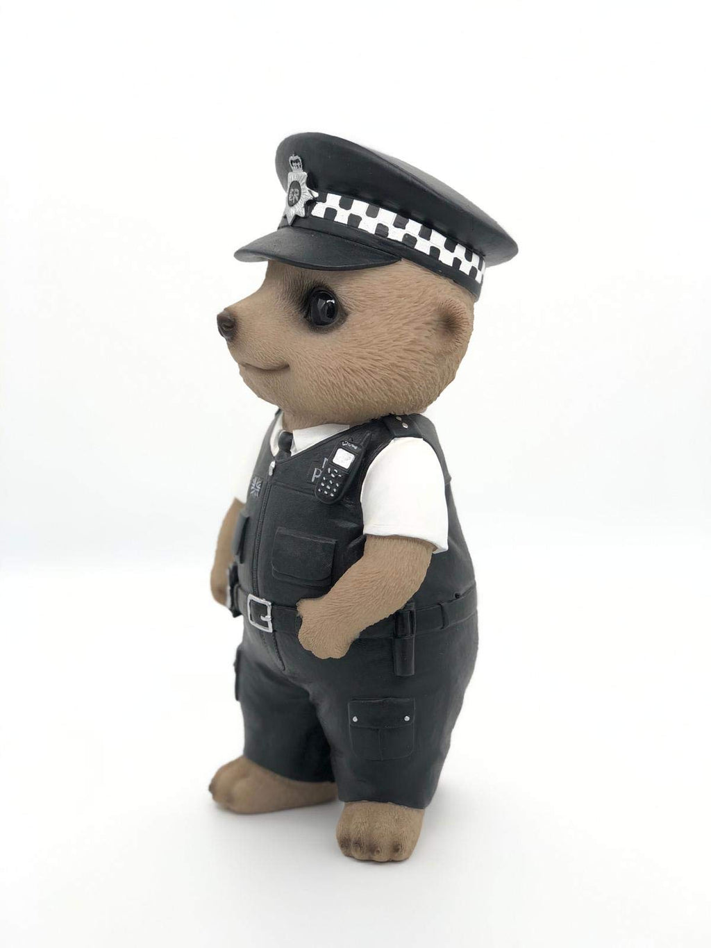 Vivid Arts Policeman Baby Meerkat Resin Garden Ornament - 23cm