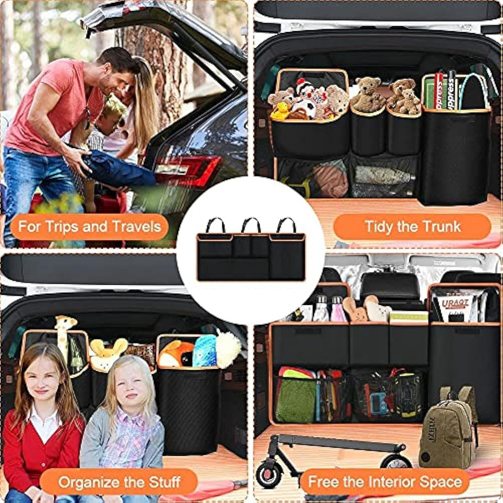 URAQT Car Boot Organiser | Waterproof 600D Oxford Backseat Storage (100x45cm)