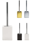 KW Flash Ceramic Toilet Brush and Holder with Stainless Steel Handle