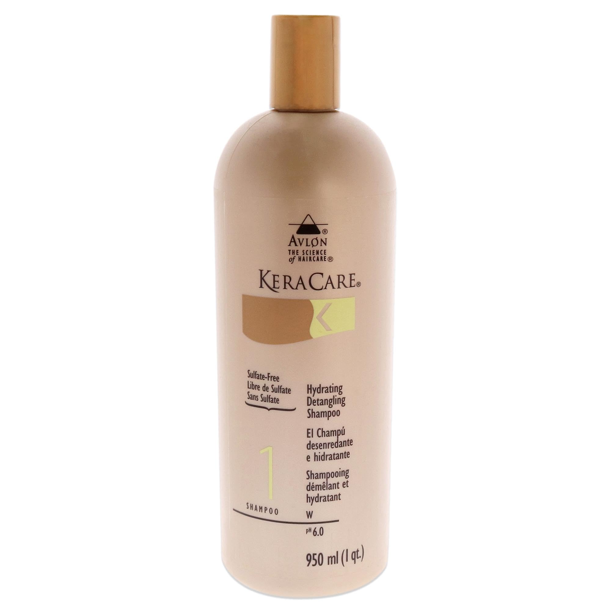 KeraCare Hydrating Detangling Shampoo | Sulfate-Free for Curly Hair 32oz