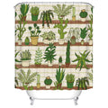 Tropical Succulent Plant Shower Curtain | 72x72 Waterproof