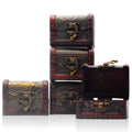 Forreen Vintage Wooden Treasure Chests | 5-Piece Antique Jewelry Box Set