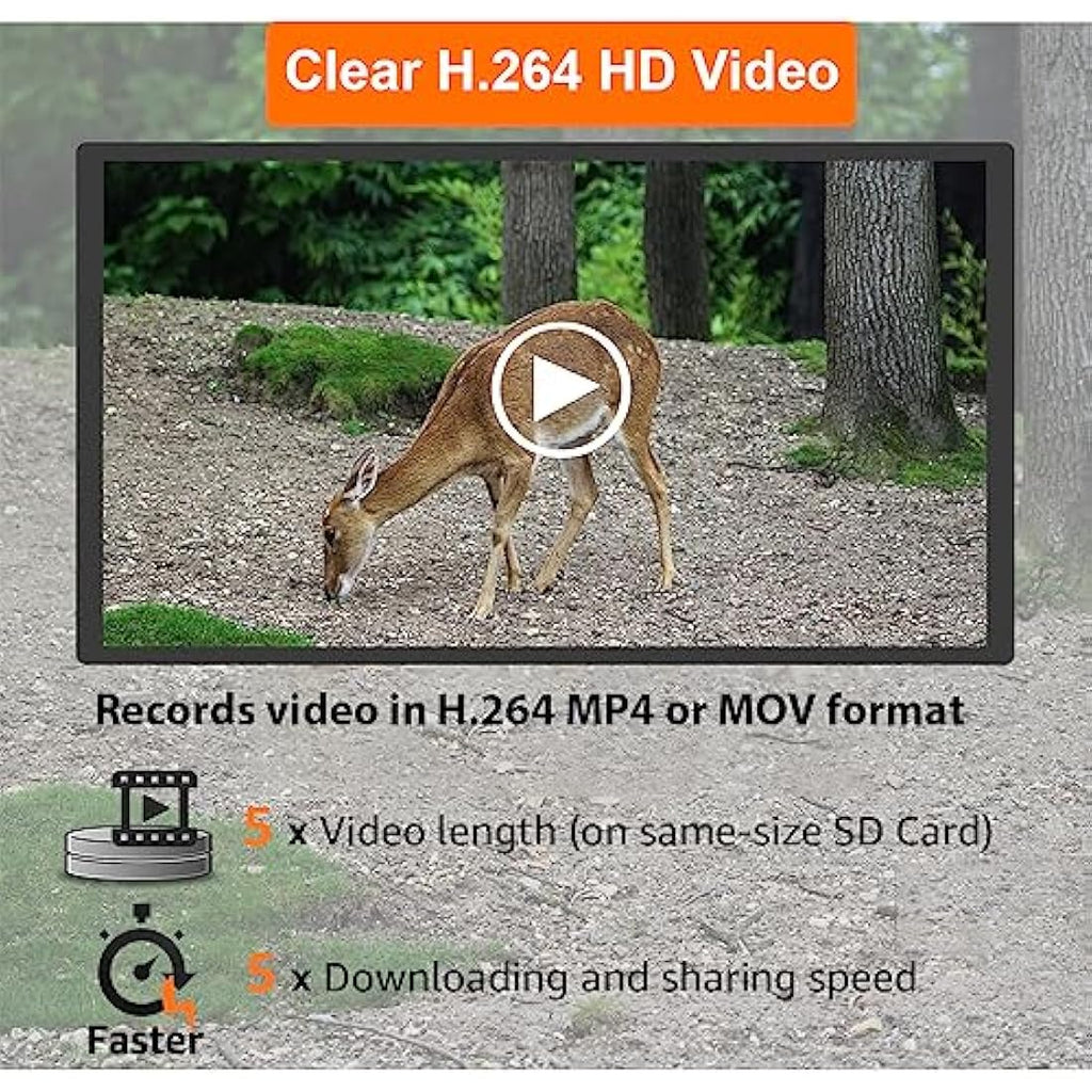 GardePro A3S Trail Camera – 64MP 1296p Wildlife Camera with Night Vision