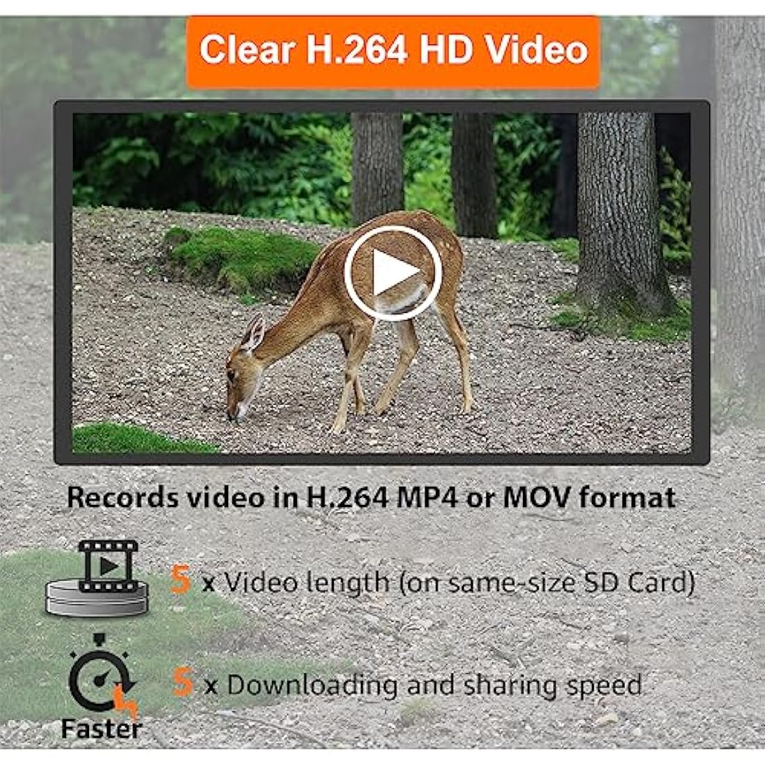 GardePro A3S Trail Camera – 64MP 1296p Wildlife Camera with Night Vision