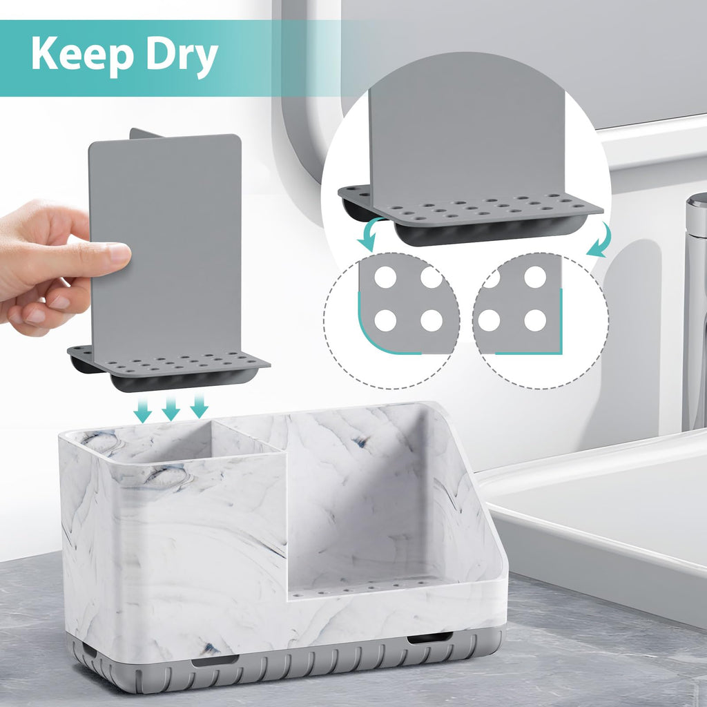PARKMANI Toothbrush Holders for Bathroom Countertop, Kids Electric Toothbrush and Toothpaste Holder, Bathroom Accessories Vanity Organizer - image 3