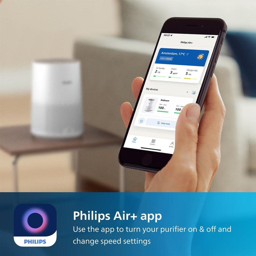 Philips 600 Series Air Purifier | HEPA Filter for Allergies | White