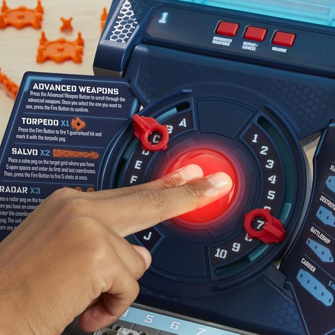 Hasbro Electronic Battleship Reloaded Strategy Board Game with Lights