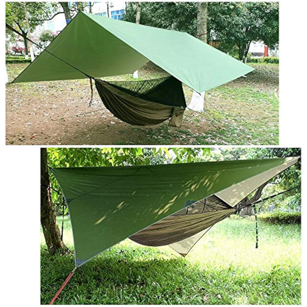 Camping Hammock with Mosquito Net and Waterproof Rainfly