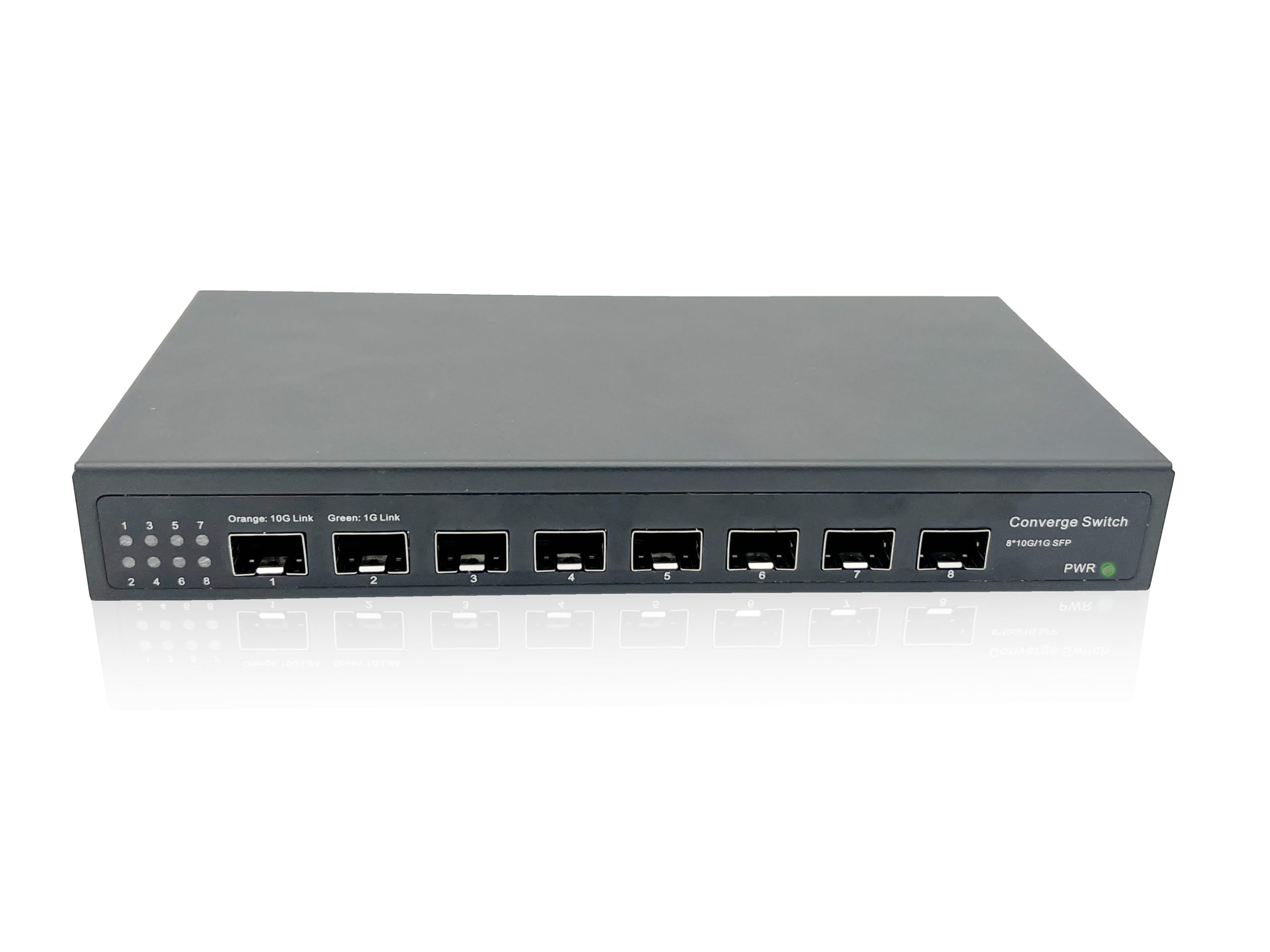 Elfcam 10Gb Network Switch | 8-Port 10G SFP+ Fiber Optic Unmanaged