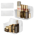 SenaiMy 2-Pack Clear Shower Caddy | No-Drill Adhesive Bathroom Shelf