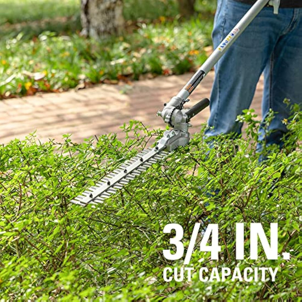 Greenworks 16-Inch Hedge Trimmer Attachment | 180° Articulating Head
