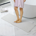 Idyfodol Loofah Shower Mat – Non-Slip Anti-Mould Bath Mat, White 40x100cm