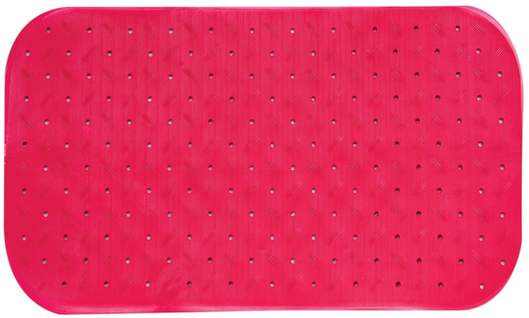 MSV Premium Non-Slip Rubber Shower Mat – Anti-Mould Pink, 36 x 65 cm