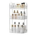 Jolof Store 3-Tier Clear Bathroom Countertop Skincare & Makeup Organiser