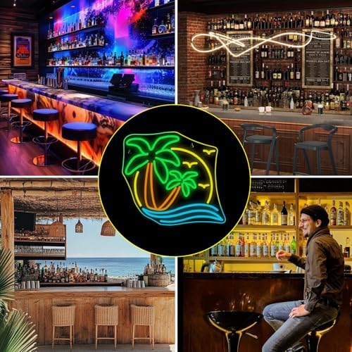 Horseneon Palm Tree Neon Sign | Dimmable LED Coconut Tree Wall Decor