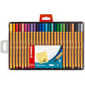 STABILO Point 88 Fineliner Pens – 0.4mm Assorted Colours – Pack of 25
