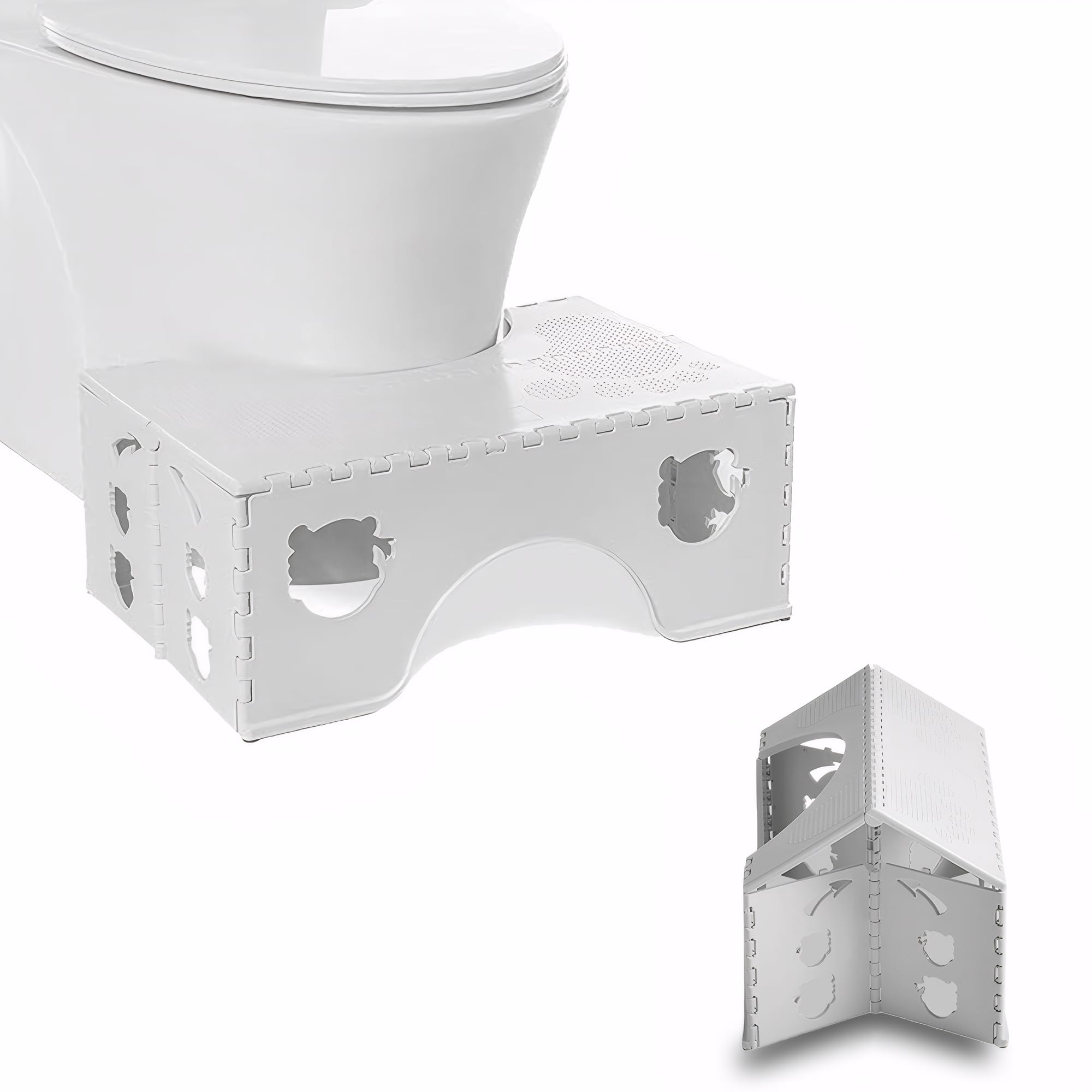 Folding Toilet Stool – 7 Inch Portable Squatting Step Stool