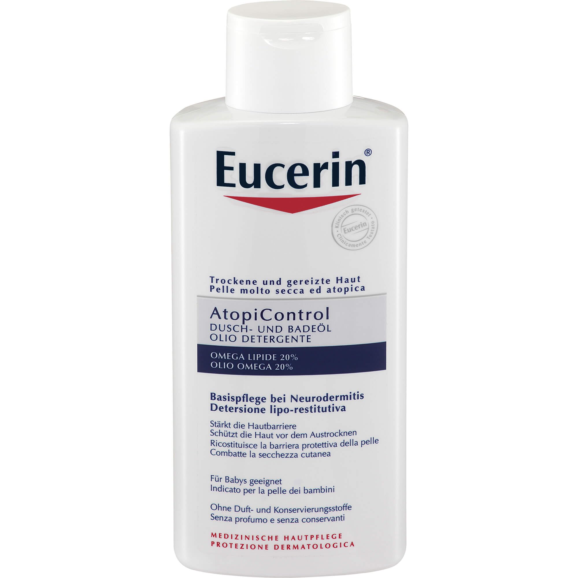 Eucerin AtopiControl Soothing Shower and Bath Oil for Eczema - 400ml