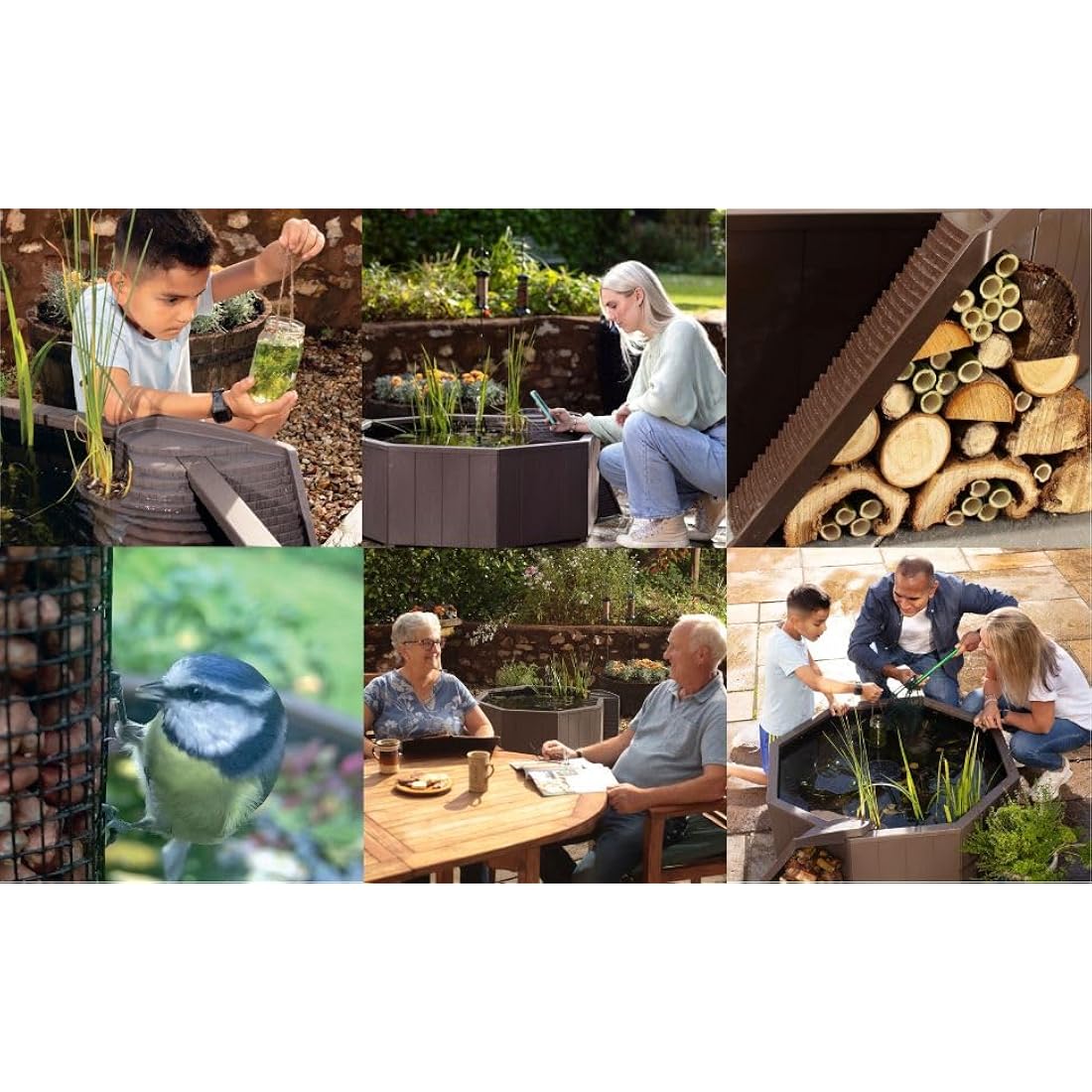 Blagdon Liberty No Dig Raised Pond | Solar Fountain & Wildlife Ladder