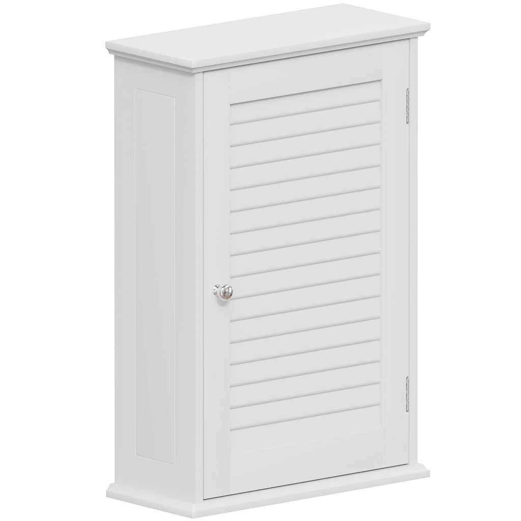 Bath Vida Bathroom Cabinet Single Door Shutter Wall Mounted Storage, White - image 2
