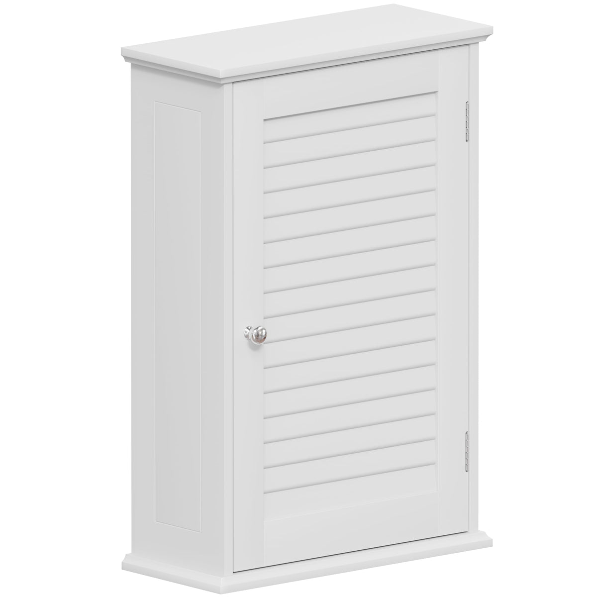 Bath Vida Bathroom Cabinet Single Door Shutter Wall Mounted Storage, White - image 2