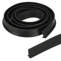 PATIKIL 118" Collapsible Shower Water Dam Guard | Black TPE Splash Guard
