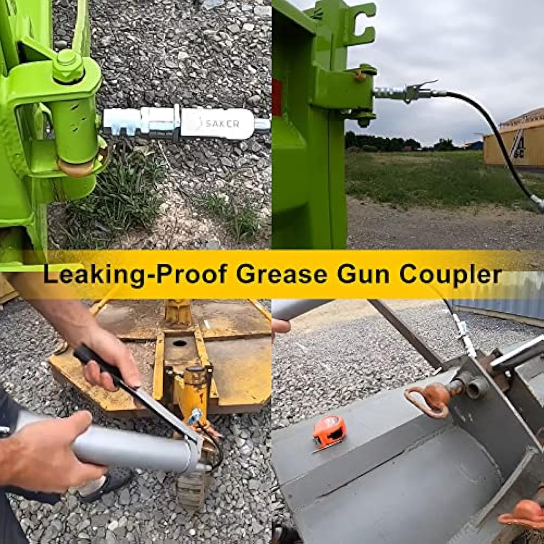Saker Grease Gun Coupler – 14000 PSI Quick Release 1/8 NPT (3 PCS)