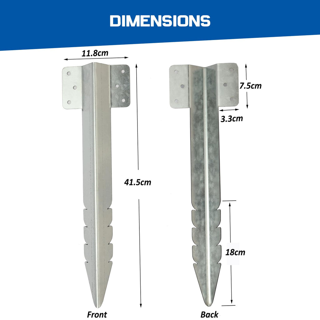 AMLOOPH Heavy Duty Railway Sleeper Brackets – 10 Pack Galvanized Steel