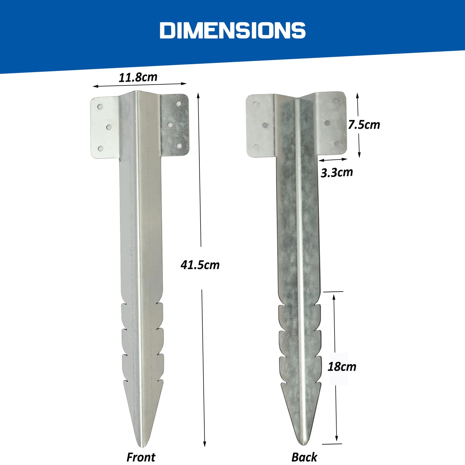 AMLOOPH Heavy Duty Railway Sleeper Brackets – 10 Pack Galvanized Steel