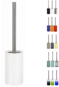Spirella Tube Toilet Brush – White Stoneware Modern Bathroom Decor