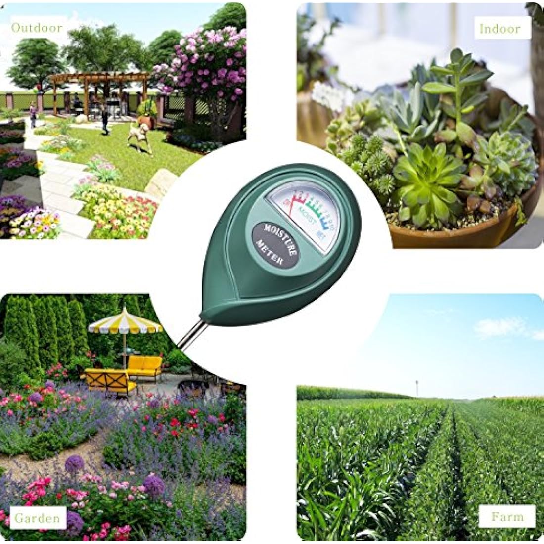 XLUX Soil Moisture Meter – Large Dial Plant Water Monitor for Gardening