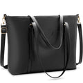 NUBILY Women's 15.6 Inch Leather Laptop Tote Bag – Large Office Handbag