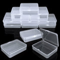 SENENQU 24 Pack Small Clear Plastic Storage Containers Box with Lid, Mini Rectangular Storage Box