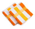 Gözze New York Striped Hand Towels - Set of 2 Cotton 50x100cm Orange