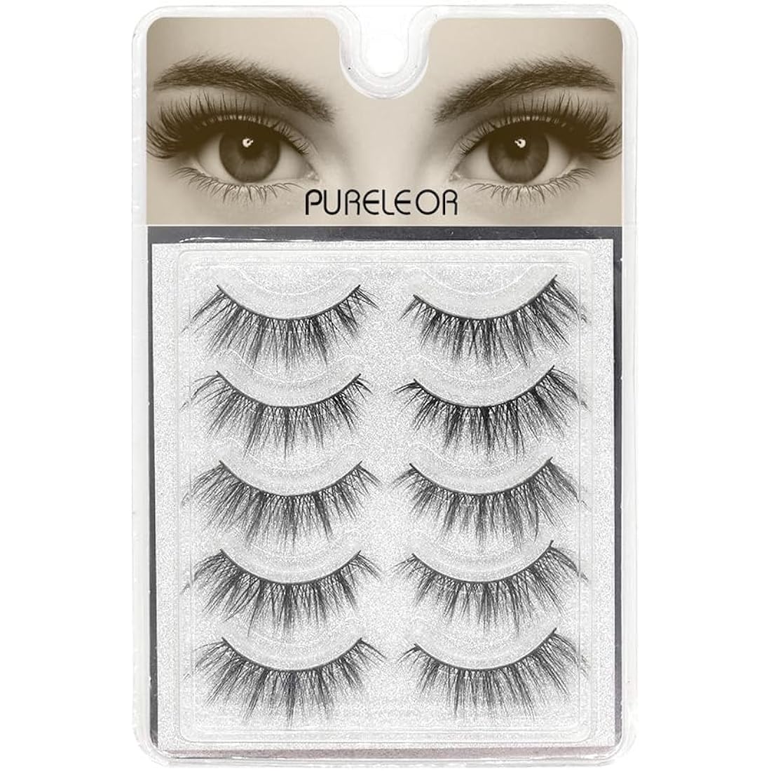 3D Faux Mink Eyelashes – Natural Fluffy Reusable Lashes 5 Pairs