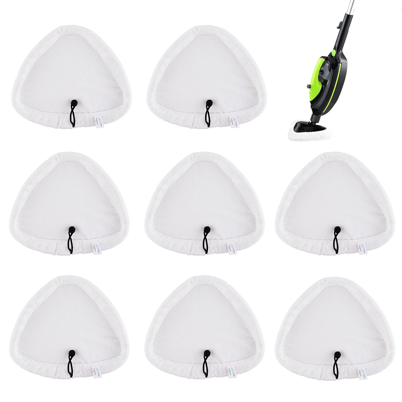 Sgizoku 8PCS Microfiber Steam Mop Pads for H2O X5 and HD Cleaners