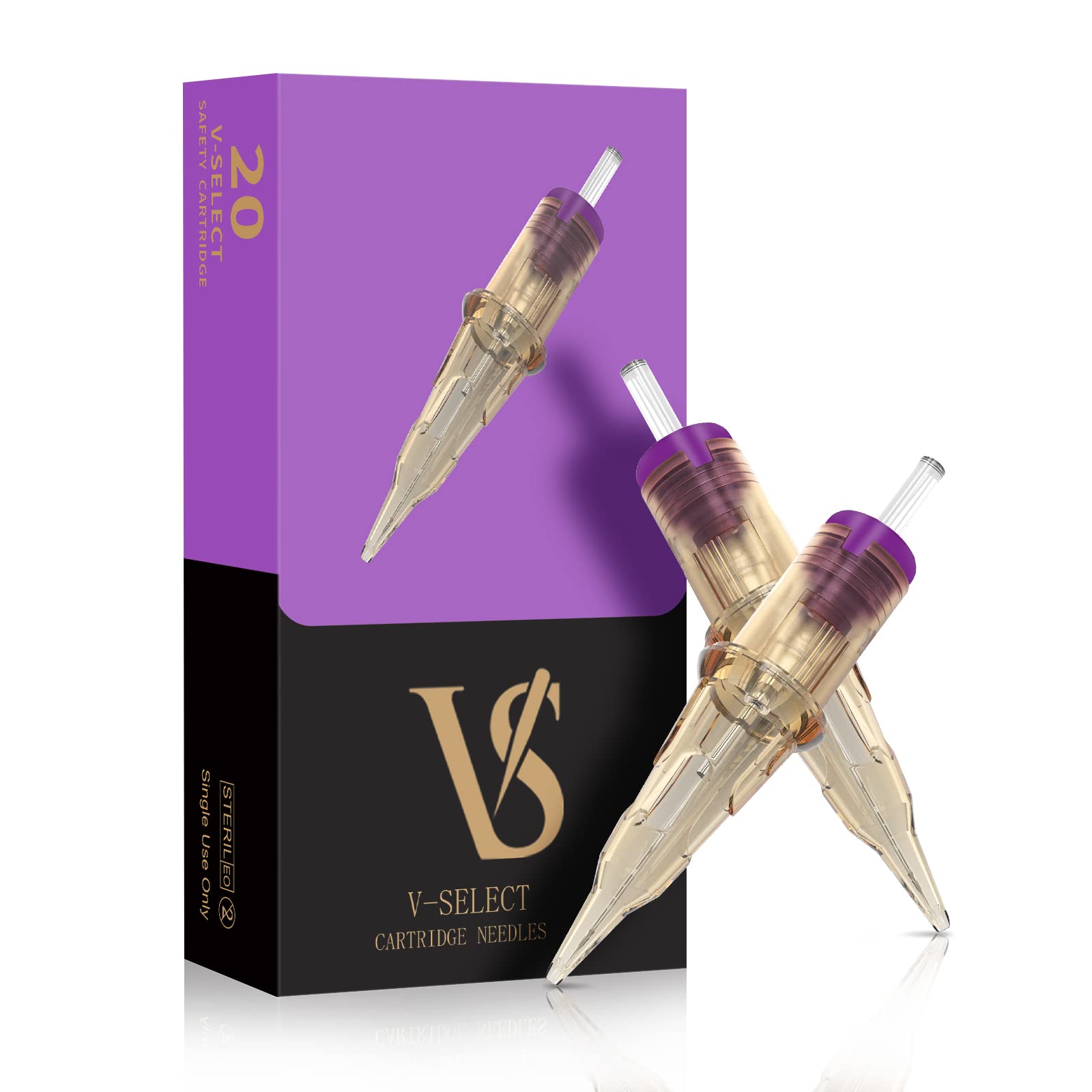 EZ V-Select SMP Tattoo Cartridge Needles | #10 3RS Bugpin Round Shader 20Pcs
