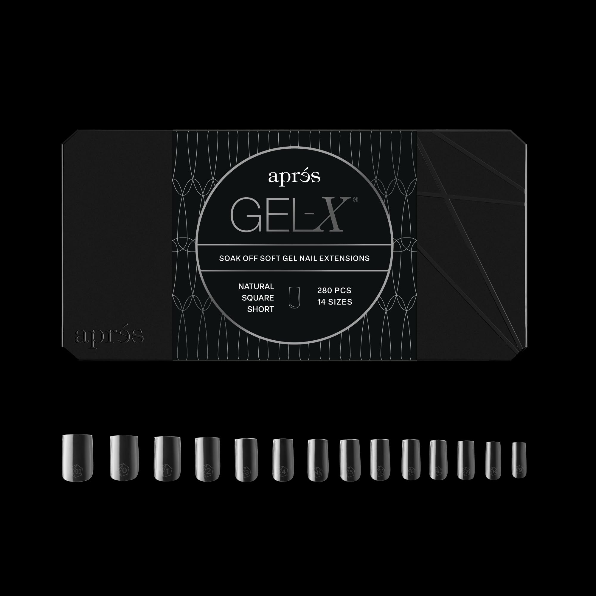 Apres Gel-X Soft Gel Nail Tips - Natural Square Short - 280 Count