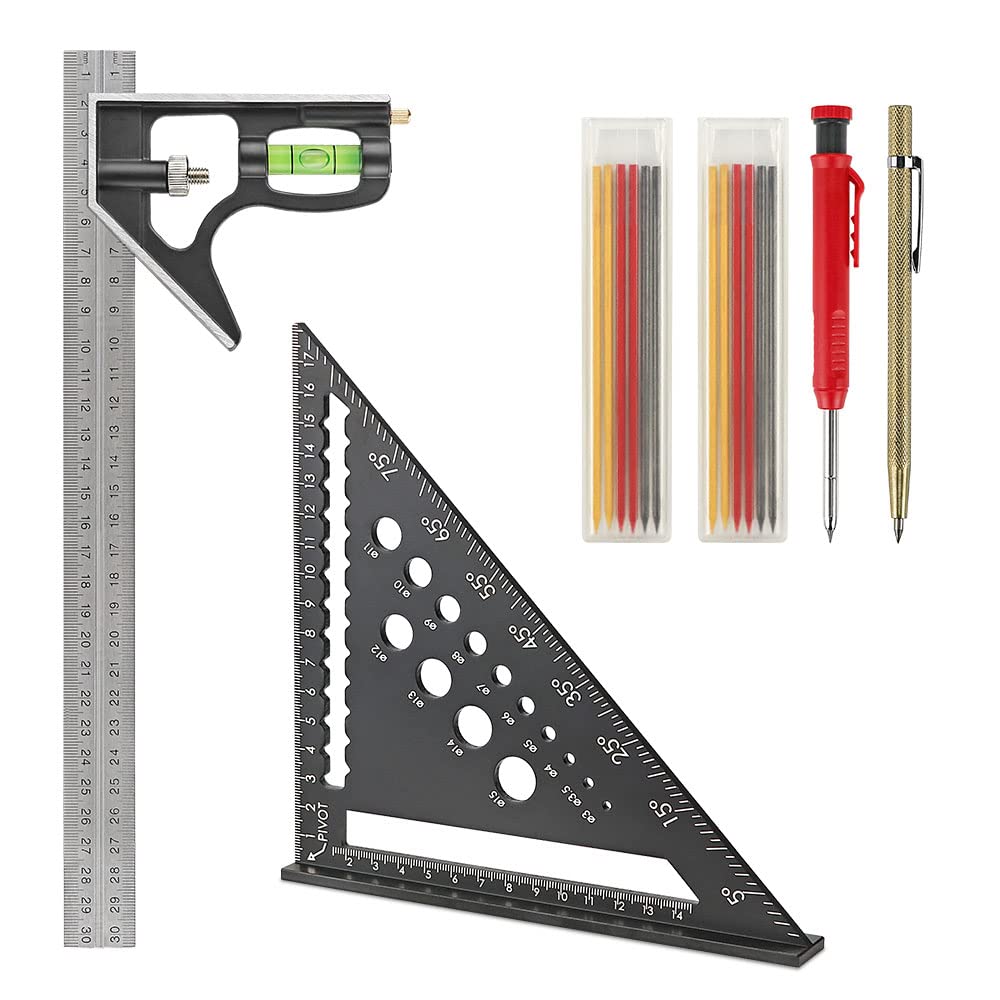 Carpenter Square Set | 12in Combination & 7in Rafter Square