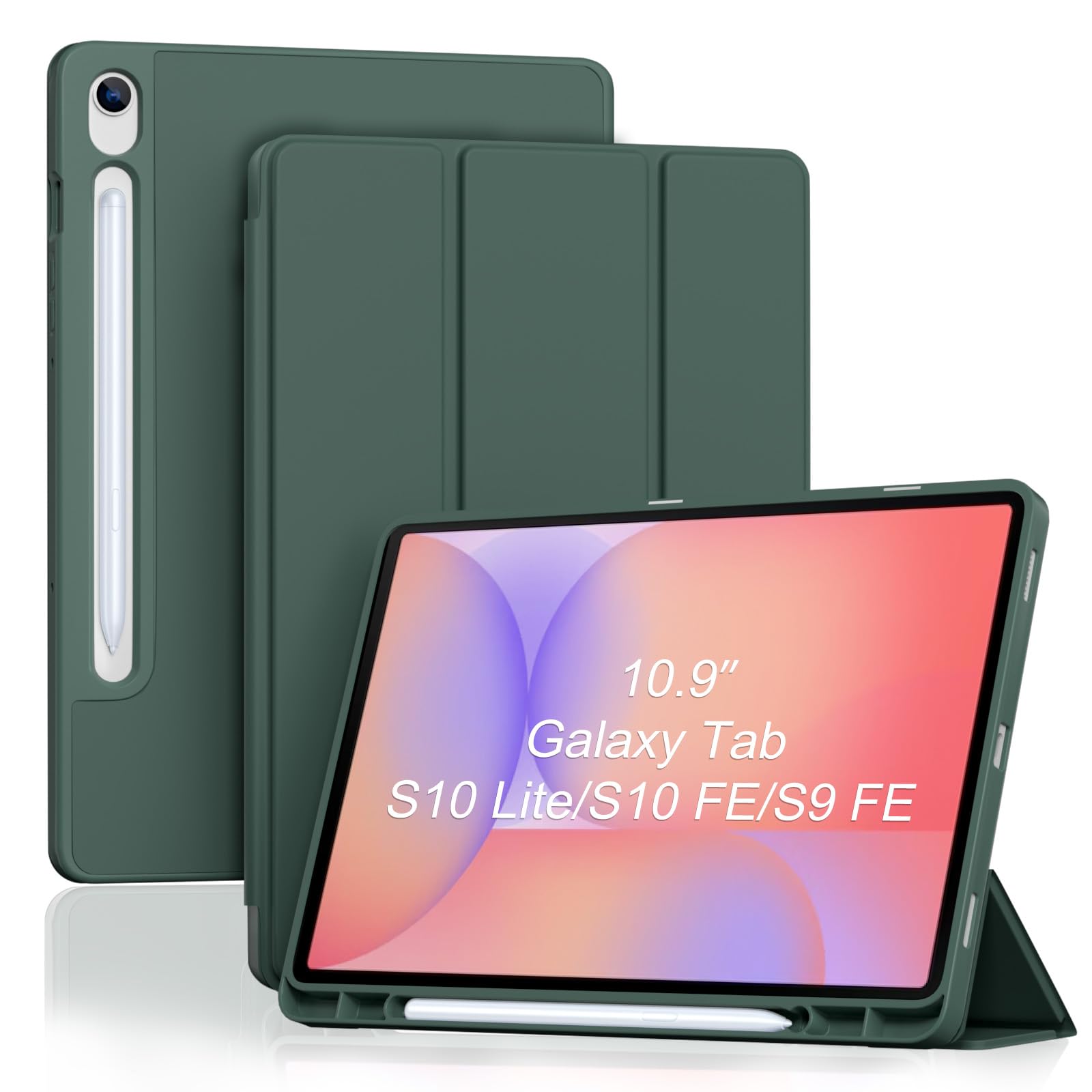ProCase Galaxy Tab S10 Lite/S9 FE Case | Trifold Stand with S Pen Holder
