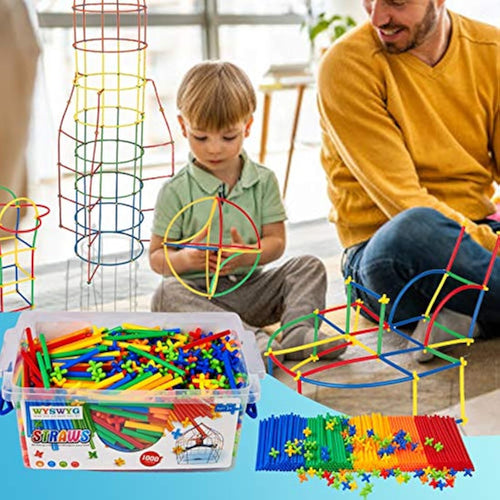 1000pc STEM Fort Building Tubes and Connectors Toy Set