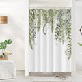 Eucalyptus Shower Curtain | Sage Green Leaves Waterproof Fabric