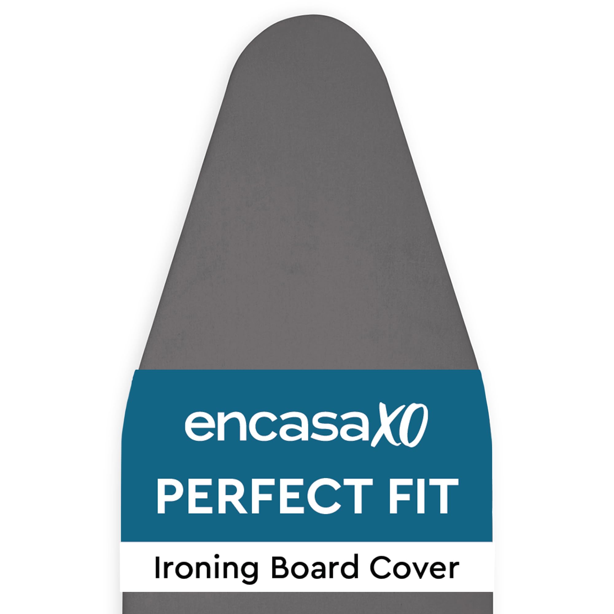 Encasa XO Ironing Board Cover - 125x39cm Heat Resistant Grey Pad