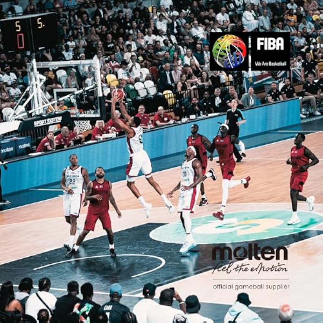 Molten BG5000 FIBA Official Game Basketball – Premium Real Leather Indoor