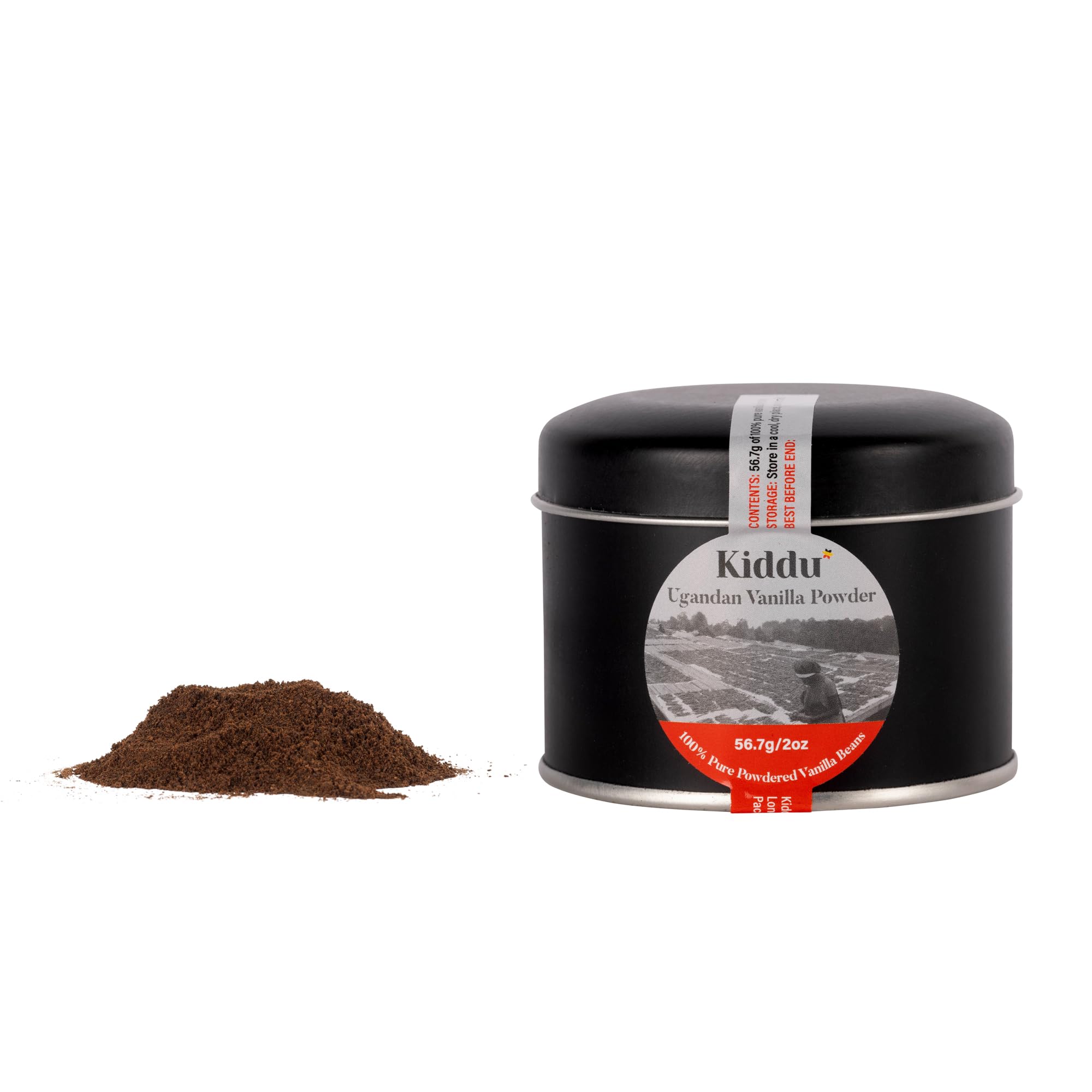 Kiddu 100% Pure Ground Vanilla Pods – 56.7g Natural Vanilla Powder