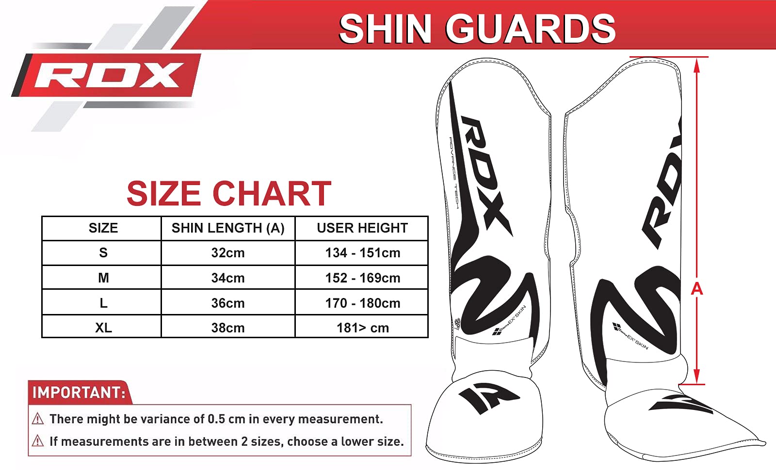 RDX Maya Hide Leather Shin Guards – Muay Thai & MMA Instep Pads
