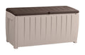 Keter Novel Outdoor Garden Storage Box - 340L Plastic Deck Chest, Beige