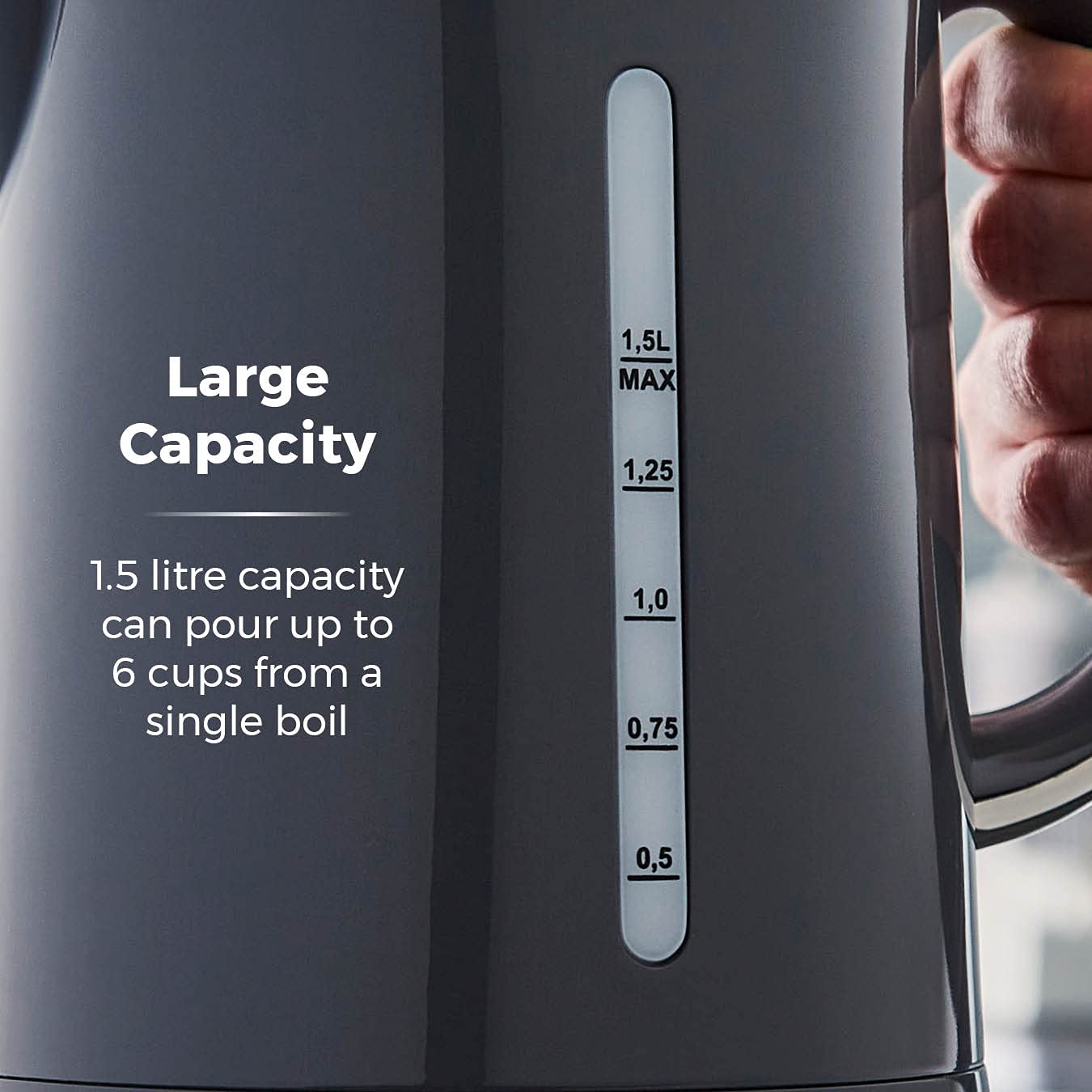 Tower Belle Jug Kettle – 1.5L Rapid Boil 3000W Electric Kettle, Graphite